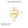 Colgante de Corazón de Plata Esterlina Yuanfan S925 de Venta Caliente Transfronteriza para Mujer, Diseño Nicho Europeo y Americano, Collar con Grabado DIY al por Mayor