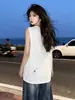 Estilo Coreano Simples Cobertor de Neve Colete Esportivo Camiseta de Algodão Puro para Homens e Mulheres Verão Tendência Estampa de Letra Sem Mangas Tops de Casal
