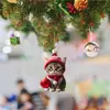 Transfronteiriço Novo Produto Natal Criativo Gato Fofo Casa de Natal Decorações de Árvore de Natal Acrílico Plano Pendurado