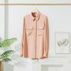 Osasi Primavera y Otoño Nueva Camisa de Seda Pesada para Mujer de Manga Larga Elegante Blanca Seda de Morera Top Holgado