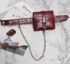 Riñonera con cinturón para mujer, mini bolso pequeño personalizado con cadena, decorativa, fina, con sello de cintura, moderna, a la moda