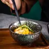 Vajilla de Estilo Japonés Comercial Tazón de Arroz Exhibición de Barbacoa Tazón Redondo Tazón para Comer en Casa Casa de Huéspedes Tazón de Arroz Retro Transfronterizo