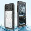 Funda impermeable magnética roja para Apple 17 Pimiento iPhone17Promax Funda para exteriores anticaídas para buceo y fotografía