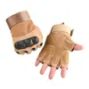 Luvas Táticas Meio Dedo Masculinas Primavera e Outono Treinamento ao Ar Livre Ciclismo Antiderrapante Resistente ao Desgaste Protetoras Resistentes a Quedas Luvas de Motocicleta para Estudantes