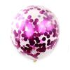 Balão de látex transparente com lantejoulas rosa dourado de 12 polegadas decoração de festa de aniversário decoração de celebração de casamento balão de confete atacado
