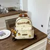 Mochila estampada Rilakkuma, mochila nova com bordado de letras, bolsa escolar versátil para o dia a dia, mochila estudantil de grande capacidade