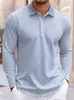 Camisa polo casual masculina com estampa 3D é adequada para golfe e uso diário