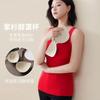 Chaleco Térmico Rojo para Mujer en su Año Zodiacal, Engrosado con Terciopelo, Adecuado para el Año del Caballo, Ropa Interior de Invierno, Chaleco Base para Boda