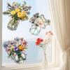 Comercio Exterior Transfronterizo Nuevo Ramo Multicolor Hermosas Calcomanías para Ventana Decoración del Hogar Calcomanías Electrostáticas para Vidrio