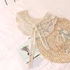 20 Chales pequeños para mujer, de hilo de algodón a juego, estilo japonés Mori, cuello falso de crochet hueco, bufanda protectora solar de estilo coreano.