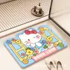 Alfombra de Baño de Dibujos Animados, Felpudo Absorbente Antideslizante para Puerta de Baño, Alfombra Gruesa de Imitación Cachemir para Sala de Estar, Manta para Mesita de Noche de Dormitorio