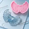 Molde de silicona para ambientador de coche con alas en forma de corazón, molde para decoración de velas difusoras de yeso con alas