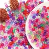 Cuentas acrílicas de agujero grande color transparente cuentas de barril agujero recto cuentas sueltas pulsera hecha a mano DIY cuentas para pulsera accesorios de joyería