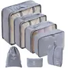 Conjunto de Armazenamento para Viagem Amazon Bolsa de Armazenamento para Viagem Conjunto de Oito Peças Bolsa de Armazenamento para Organização de Roupas de Viagem