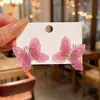 Pendientes Blancos con Flores Estilo Vacaciones de Primavera para Mujer, Tachuelas Dopamina Únicas con Diseño de Nicho y Accesorios Versátiles para Orejas
