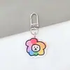 Novo chaveiro de acrílico com desenho 2D de desenho animado fofo e simples, transfronteiriço, para casais, bolsa e decoração de estudante