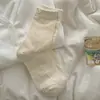 Meias Botão de Renda Femininas Primavera Verão Estilo Fino Primavera Verão Estilo Fino Vazadas Florzinhas Meia 3/4 Meias Doces com Renda e Babados Femininas