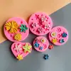 Una Variedad de Moldes de Silicona con Forma de Flor para Fondant, Chocolate, Galletas, Pasteles, Yeso de Aromaterapia, Moldes de Decoración de Resina