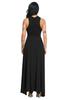 AliExpress ebay nuevo estilo Comercio exterior irregular color sólido abertura vestido plisado sexy vestido de noche