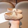 Zapatos de Princesa de Cuero para Niños 2026 Otoño Nueva Moda Mocasines Planos Versátiles para Niñas Pequeñas Mocasines de Suela Suave