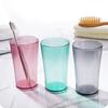 T Plástico Transparente Liso Fresco Pareja Taza para Cepillarse los Dientes Taza de Dientes de Plástico Taza Redonda para Enjuague Bucal Taza de Agua