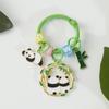 Lindo llavero de panda de bambú de dibujos animados de metal divertido estilo chino colgante creativo pareja regalos colgantes al por mayor