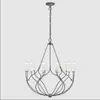 Lámpara de araña para sala de estar y comedor de estilo campestre americano VC, luces para dormitorio, villa, estudio, escalera, lámparas de vela vintage para villa