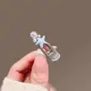 Chica Dulce y Fresca con Exquisita Elegancia, Pin de una Sola Palabra Pequeño, Pasador para Flequillo Lateral de la Frente, Pasador Metálico de Estrella de Cinco Puntas