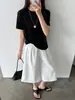Camiseta Ligera Transpirable de Manga Corta para Mujer Estilo Coreano Ns Ropa de Trabajo Versátil Verano 2026 Nueva Cuello Redondo 21015
