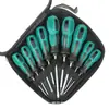 Herramienta Qida Destornillador Plano de Cabeza Plana Doble Cabeza Doble Propósito Destornillador de Flor de Ciruelo Destornillador Industrial Super Duro