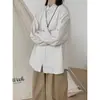 Camisa de rayas para hombre, otoño, estilo coreano, moderna, casual, versátil, de manga larga, camisa tipo chaqueta holgada y elegante, estilo Hong Kong, de moda en Instagram