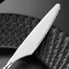 Cubiertos de estilo simple, cuchillo, tenedor y cuchara de acero inoxidable 304 con diseño de espiral, cuchillo y tenedor de bistec franceses, cubiertos de hotel estilo occidental, cuchara y tenedor