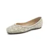 Weiwei Girl 5933-28 Sapatos de Salto Agulha com Strass para Mulheres Estilo Francês 2026 Novos Sapatos Baixos de Verão Estilo Chanel para Mulheres