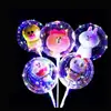 Bolas transparentes Bobo de 20 pulgadas al por mayor Suministros para puestos del mercado nocturno de Halloween Juguetes globos inflables para niños tipo mango