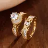 AliExpress Amazon nuevo anillo de circonita incrustada en cobre comercio electrónico transfronterizo anillo europeo y americano para hombres y mujeres venta al por mayor