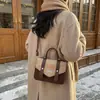 2026 Verano Nuevo Estilo Bolso Mensajero Retro Color Contrastante Bolso de Hombro para Mujer Cruzado Bolso de Mano para Estudiante Bolso de Hombro Cambridge