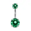 Anillo para Ombligo de Titanio F136 con Dientes Internos, Doble Extremo de Cuatro Puntas, Joyería para Piercing Corporal de Aleación de Titanio G23, Piercing para Ombligo