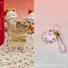 Colgante de oro de perro canela 999 de oro puro, gatito de yeso rosa de la serie Sanrio con cordón, un regalo promocional para tiendas de oro