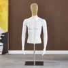 Modelo Masculino de Meio Corpo com Pernas Loja de Roupas Balcão Display Placa de Display para Vitrine Design Plástico Pintura Preto e Vermelho Tipo Mannequin