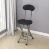 Suministro Directo de Fábrica Silla Plegable Silla de Comedor para el Hogar Silla Sencilla Silla de Ocio con Respaldo Taburete Silla Taburete Redondo Portátil para Adultos