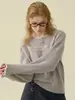 Suéter de Punto de Encaje Francés para Mujer Otoño Invierno Diseño Perezoso Sentido del Estilo Delgado Estilo Suave Capa Interior Top Básico
