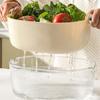 Cesta de Lavado y Escurridor de Verduras de Doble Capa al por Mayor Transfronteriza Plato de Frutas de Plástico Multifuncional para Sala de Estar Filtro de Agua de Cocina Artefacto Cesta de Almacenamiento