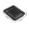 Sanze Caja de Almuerzo Prefabricada Desechable de Plástico PP Engrosado para Verduras Material para Olla Caliente Caja con Correa Exterior Perforada Rectangular