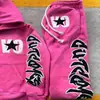 Sudadera con capucha y cremallera estilo Hip-Hop Punk callejero americano con estampado de letras Pantalones deportivos casuales Venta al por mayor para hombres y mujeres