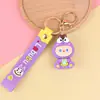 Llaveros de muñeca de goma blanda de PVC, al por mayor, llaveros de personaje de dibujos animados creativos en 3D, pequeños adornos para mochilas de estudiantes