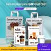 Sacola de Presente Embalagem de Chá de Leite Café Sacola de Papel Sacola de Papel Kraft Embalagem Sacola Tote para Assar Celebridade da Internet LOGO Imprimível