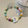 Pulsera de acrílico con cuentas de mariposa colorida para mujer, verano, diseño de nicho ins, pulsera simple que combina con todo, pulsera ajustable