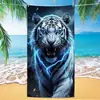 Toalla de Playa de Microfibra Moderna y Genial con Temática de Animales, Patrones de Serpiente y Leopardo, Toalla de Natación Absorbente, Toalla Grande para Vacaciones en la Costa