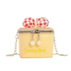 Bolsa Infantil 2026 Nuevo Diseño de Nicho Moño Mini Bolso Caja Linda Cadena para Niñas Bolso Cruzado para Labiales