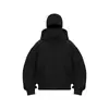 Sudadera Chaqueta de Moda Europea y Americana Nueva Tendencia Otoño e Invierno Top Holgado Unisex con Diseño de Doble Capucha Sudadera con Capucha de Moda